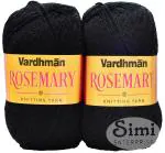 Simi Enterprise Black Wool Vardhman Bb Rosemary Hand And Needle Knitting Soft Fingering Crochet Hook Thread Dye Yarn Woollen Ball For Art Craft, 200 G