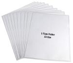 Shining Zon L Folder File A4 Size Transparent Clear Polyurethane Document Certificate Paper Holder Organizer (Pack of 40) (200 Micron)