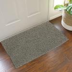 Kuber Industries Grey Microfibre Country Door Mat - 62 x 41 x 1 cm
