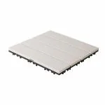 Sharpex WPC off White Interlocking and water resistant Deck tiles Indoor & Outdoor 12 inch