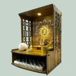 Heartily Mangal Pooja Stand 15.5 x 11.5 x 11 Inch