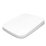 ELEGANT CASA Colour White A-20 Soft-Closing Rectangular PP Seat Cover Commode Cover (44 x 34.5 cm) Adjustable Hinges (Hole distance) from 13-18cm; White