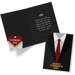 Festiko Happy Father's Day Card in Black & White Suit & Red Tie, Father's Day Card, Fathers day Decoration Items