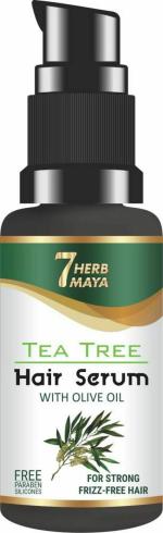 7Herbmaya Sulfate Free Hair Serum Tea Tree with Olive Oil for Anti Frizz, Strong and Smooth Hair Men and Women 30 ml