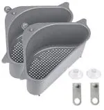 ULTRAZON Multi Functional Kitchen Triangle Sink Stainer Basket(Grey Sink Stainer Basket Set Of 2)