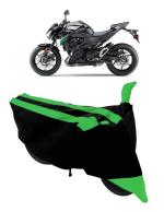 GANPRA Presents Kawasaki Z800 Water Resistant - Dust Proof - Full Bike / Scooty Two Wheeler Body Cover (GREEN STRIPES)