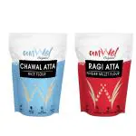 Amwel Combo of Organic Chawal Atta 450g + Organic Ragi Atta 450g