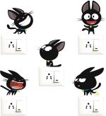 StickMe Vinyl Cute Cat Funny Expression Decorative Wall Sticker SM4023