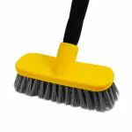 CLASSY TOUCH Tile Brush with Extendable Telescopic Long Handle for Cleaning Bathroom; Patio; Kitchen; Wall and Deck; Kitchen Tub - (Yellow; Standard; 23.22-38.58)