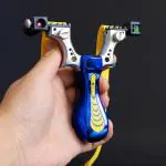 Marksman Alloy Quick Pressure Cobra Laser Light Infrared Slingshot Outdoor Toys (Blue)