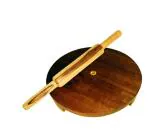 Arman Spoons Brown Wood Chakla With Belan (Pack Of 2)