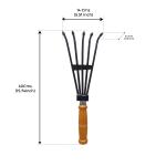 Buy TrustBasket Heavy duty leaf Rake wooden handle Online at Best ...