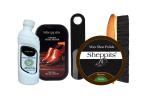 Sheppits Premium Shoe Shiner (Neutral), Shoe Cleaner (Natural), Shoe Polish (Brown), Shoe Horn (Black), & Wooden Shoe Brush Combo | Shoe Care Kit