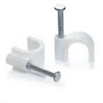 Hi-Plasst Circle Cable Wire Fastener Clips With Nails 20 mm