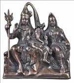 Jag Mohan Yogesh Shiv Pariwar Gun Metal Copper Colour God Idol