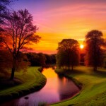 Love Creation 12x18 Size poster print for creative wall art- orange-horizon-7829(Non Sticker)