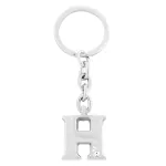 Caristo English Alphabet Letter H (KC-103) Silver Metal Name Keychain for Car Bike Men Women Kids Keyring