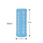 Safe-o-kid Silicone Baby Feeding Bottle Cover, Sleeve, Holder, Insulated Protection, All Bottle Types, Large 250 Ml- Blue Pack of 2