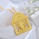 Memoir Brass Gold Das Avtar Vishnu pendant Hindu Spiritual temple Jewellery