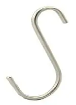 Q1 Beads 7 Pcs Stainless Steel 4-inch S Hooks Heavy Duty Hanger for Hanging On Railing Pipe, Curtain Rod, Indoor Outdoor Plant Hanging (Chrome)