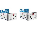 Wipro North West 4 Way Multiplug Three Pin Plug (Pack of 2)