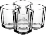 Binzo Transparent Glass Square Design Glasses, 60 Ml (Pack Of 12)