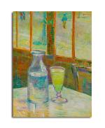 Tamatina Multicolor Vincent Van Gogh Still Life Glass Of Absinthe Carafe Canvas Painting-36X27 Inch