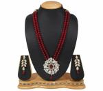 Gyaan Jewels Handmade Alloy Earring and Necklace Set Black (Women, Girls) (Pack of 1) Free Size