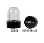 Kitchen Galaxy Bullet Mixer Small Jar with Grinding Blde - Enhance Your Blending Experience with a Versatile Mixer Jar (300ml)