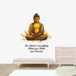Rawpockets ' Buddha - Mind Quotes ' Wall Stickers (PVC Vinyl,Multicolour) Self Adhesive Sticker