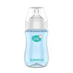 Buddsbuddy BPA Free SUPERFLO Baby Feeding Bottle, 1pc 250ml, Blue