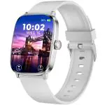 beatXP Unbound Era 2.01 inch Super AMOLED Display Bluetooth Calling Smart Watch, Metal Body, Rotary Crown, 1000 Nits brightness, 60Hz Refresh Rate, 100+ Sports Modes (Silver)