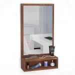 Engineered Wood Wall Mount Dressing Table for Bedroom Living Room (Walnut) (D.I.Y)