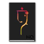 Navneet HQ| Hard Cover Ganesha Notebook| Design 4| Wiro / Spiral Bound| Single Line| A6 Size - 14.8 cm x 10.5 cm| 192 Pages| Pack of 2
