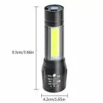 Aatmnivedi Electric Pocket Torch Flashlights | Handheld Mini LED Flashlights | Tactical Zoomable, High Lumen, Water Resistant, 3 Light Modes for Camping, Hiking | { Multicolor } |||