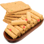 SAHU GAJAK BHANDAR Gajak Biscuit and Gajak Roll Combo 750 Gm (1 Pack 400 gm Gajak Biscuit and 1 Pack of Gajak Roll 350 gm) Pack of 2 Boxes