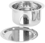 Neervika Induction Flat Base Tope Set - 500 ML with Lid (500 ML) Milk Pan 21 cm diameter with Lid 3 L capacity (Stainless Steel, Induction Bottom)