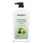 Haryar's Avocado & Keratin Premium Moisturizing Shampoo for All Hair Types - Hydrates, Nourishes, and Strengthens Hair