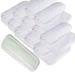 Teeny Weeny White Microfiber Cloth Diaper Insert Pads (0 - 2 Y+ ) Set of 12