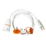 Hi-Plasst Multipurpose Use Bulb Holder With Flexible Wire And 2 Pin Plug For Festive Decorations 4 mtr