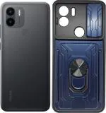 CarryWrap Back Cover for Mi Redmi A1 Plus, Mi A1, Poco C50, Poco C51 (Blue, Dual Protection, Pack of: 1)