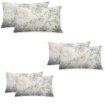 Homerz Nirvana Cotton Pillow Filled with 3D conjugated Fiber, White, 17 x 27 inch Set of 6