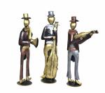 Idol Collections Multicolor Metal Three Star Musician Man Decorative Showpiece Home Decor Office Living Room Gift Item Table Top, 24 Inch