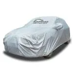 AutoFurnish AERO 100% Waterproof Car Cover for Maruti Suzuki Ertiga (2009-2014) | 30% Thicker GSM | Soft Cotton Lining | UV Reflective Layer | Triple-Stitched | Elastic Bottom | Mirror and Antenna Pockets | Luxury Stylish Car Accessories (Silver)