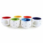 Mariners Creation White Ceramic Classic Tea Cup Sets With Comfortable Strong Handle (Pack Of 6)