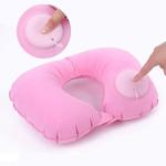 G MaLL Travel Pillow, Neck Pillow & Office Nap Inflatable Neck Pillow for Travel, Plane Pillow, Blow Up Pillow, Airplane Pillow for Neck, Waist, Back and Camping Cushion (Baby Pink)