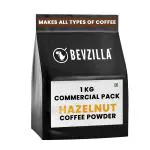 Bevzilla 1kg Hazelnut Instant Coffee Powder | Makes 500 Cups | Made For HoReCa