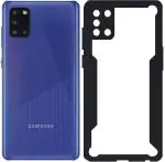 CarryWrap Back Cover for Samsung Galaxy A31 (Black, Transparent, Grip Case, Pack of: 1)