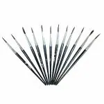 JOHNSON TOOLS Meena Work Dark Blue Round Painting Brush with Short Handle 1(Set of 12)