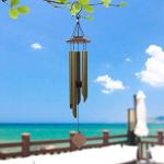 Himalayan Melody DigaNT Wind Chime Tuned Premiere Elite Bronze Metal Wood Feng Shui (26 Inches) 5 Pipes Home Decoration Balcony Meditation and Best Gift for Birthday, Anniversary, Home VASTU Pooja and Return GiftOffice